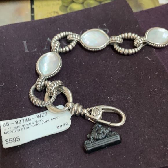 Lagos Caviar Sterling Mother Of Pearl Link Bracelet - Picture 2 of 4